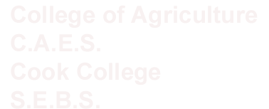 College of Agriculture, CAES, Cook College, SEBS.